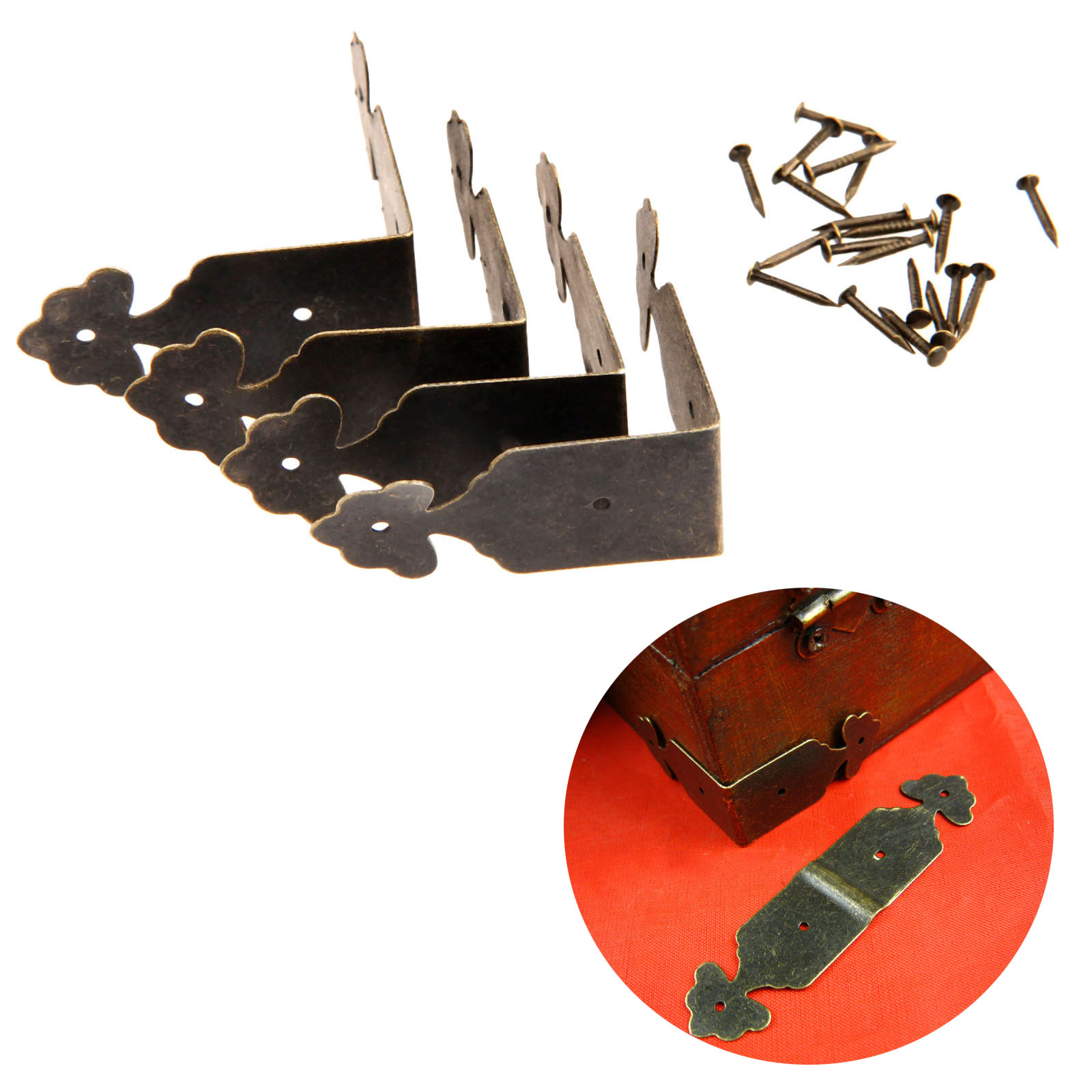 Furniture Hardware Covers - Protetores decorativos de canto de ferro