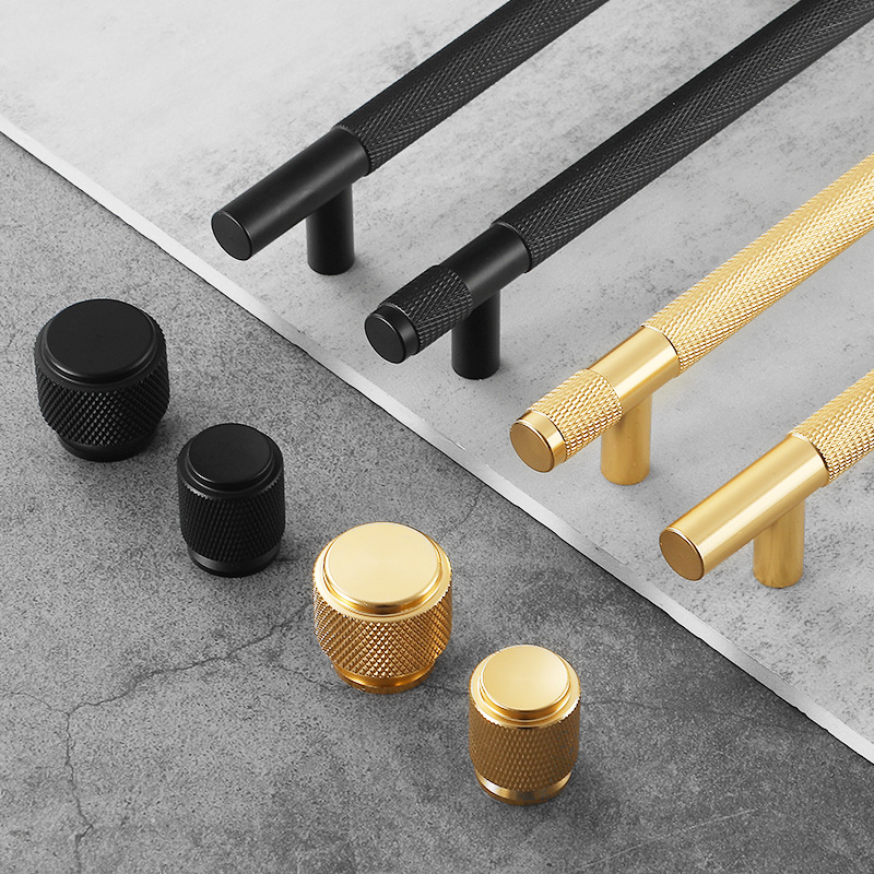 Furniture Rotating Hardware - Preto ouro serrilhado armário de cozinha