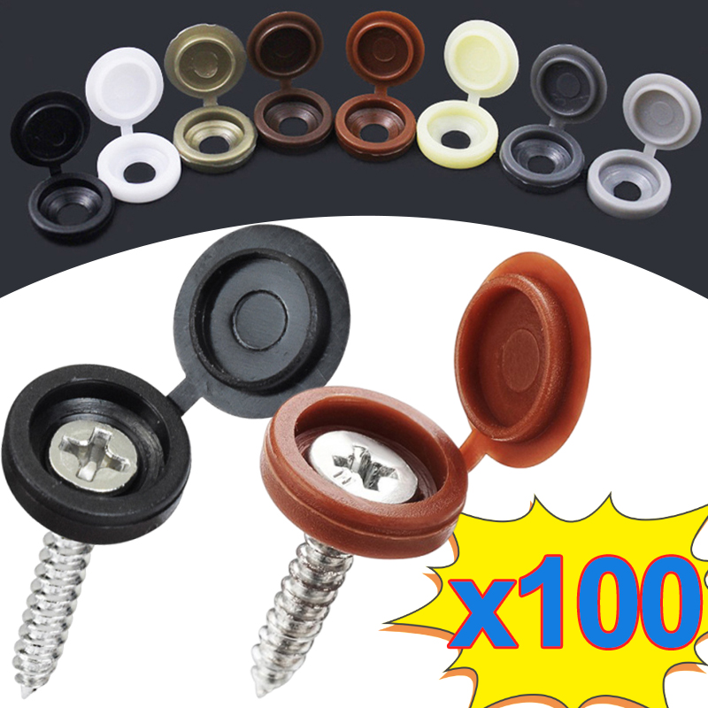 Furniture Hardware Covers - 10/500 peças Capas Decorativas de Plástico