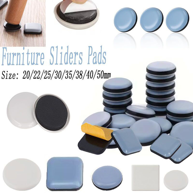 Furniture Hardware Legs - Almofadas deslizantes autoadesivas para móveis, 24/16/8/4