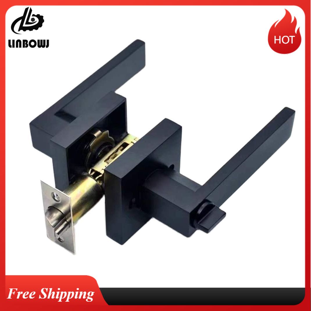 Door Handle Bar - Maçaneta da porta preta, fechadura com