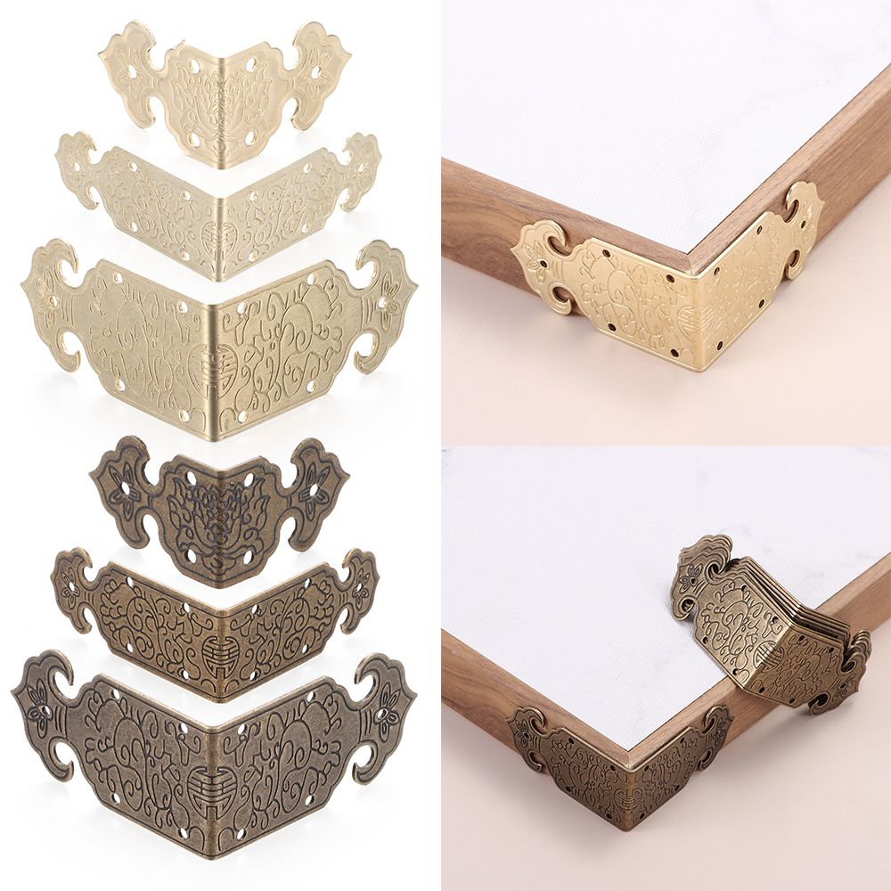 Furniture Hardware Covers - 8 pçs metal antigo protetor de