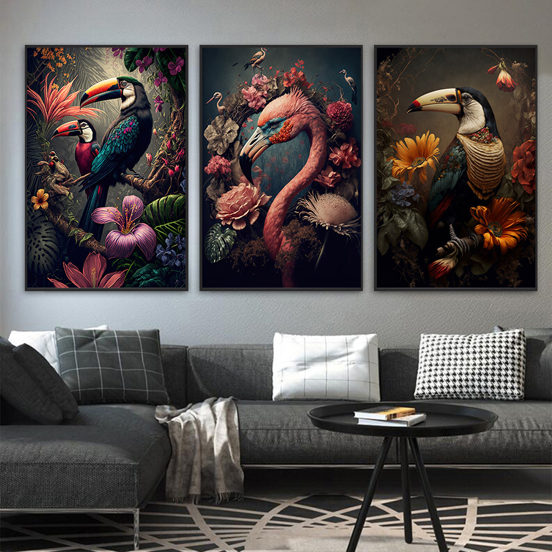 Retro Flower Bird Posters e Pr - Furniture Paradise & Hardware Ghaziabad avaliação e preço