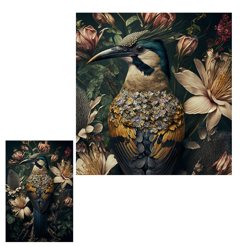Retro Flower Bird Posters e Pr - Furniture Paradise & Hardware Ghaziabad avaliação e preço