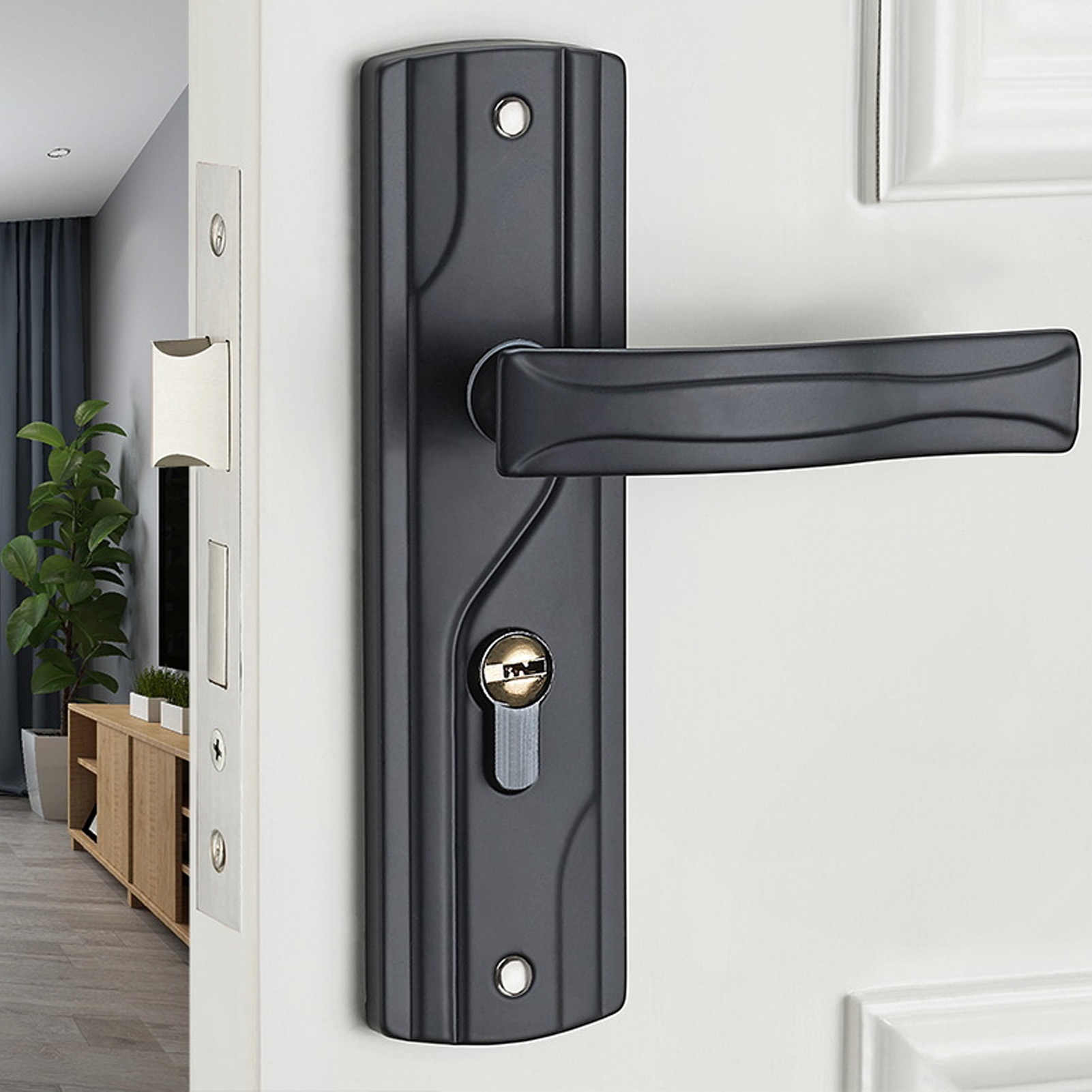 Universal manganês aço porta a - Door Handle Bar avaliação e preço