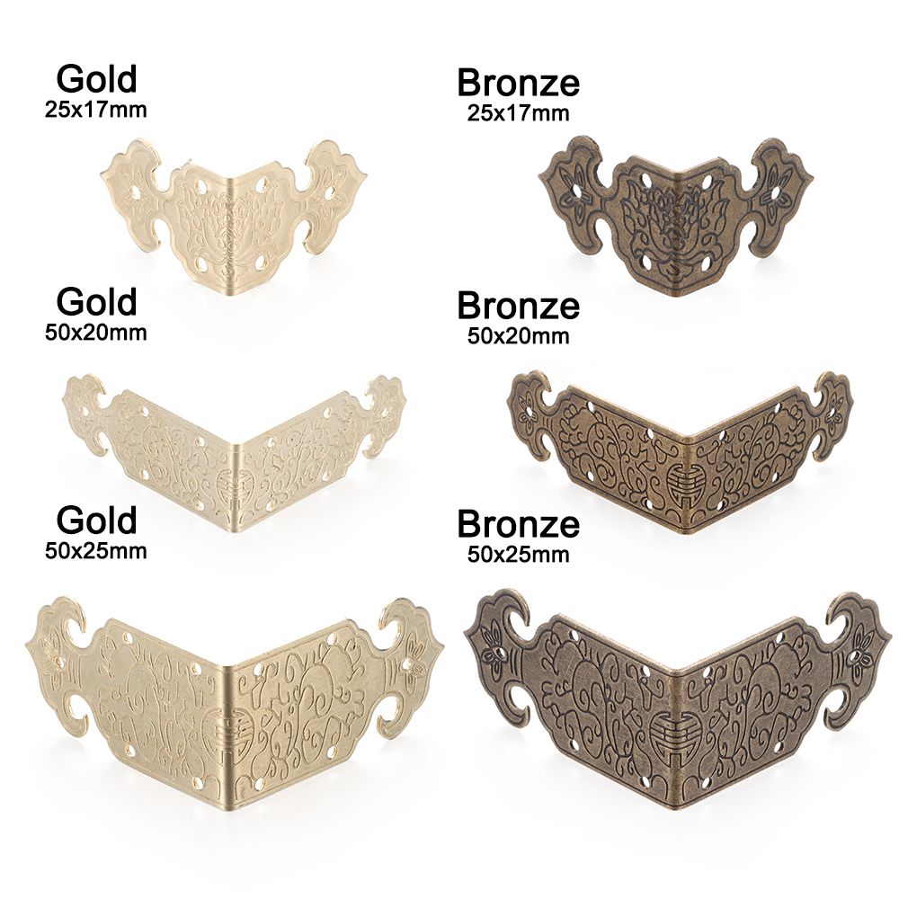 8 pçs metal antigo protetor de - Furniture Hardware Covers avaliação e preço